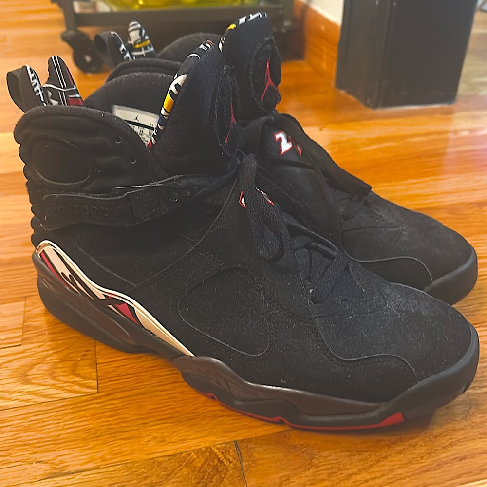 Jordan Black and Red Athletic Shoes